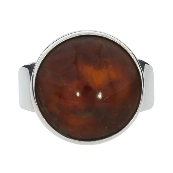 Vintage Henning Ulrichsen Deep Cognac Amber Sterling selling Silver Statement Ring, Size 5.5, Denmark